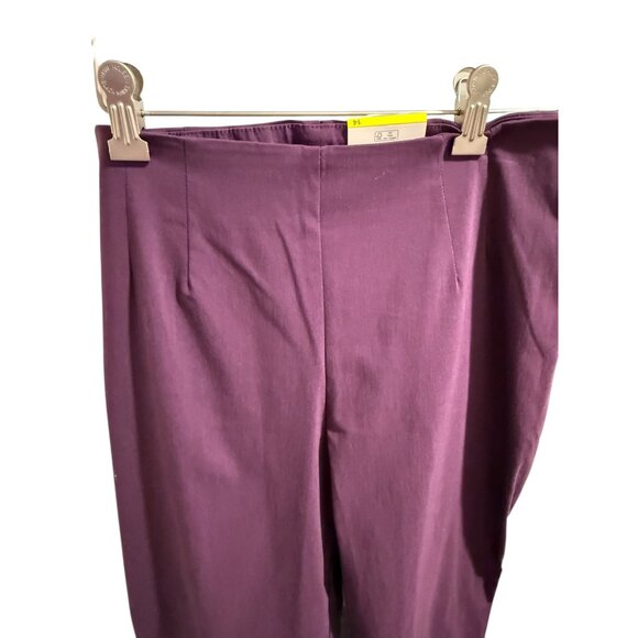 New  Womens Purple Pearl Stretch Pants Size 14 Rayon/Nylon Blend - Picture 2 of 6